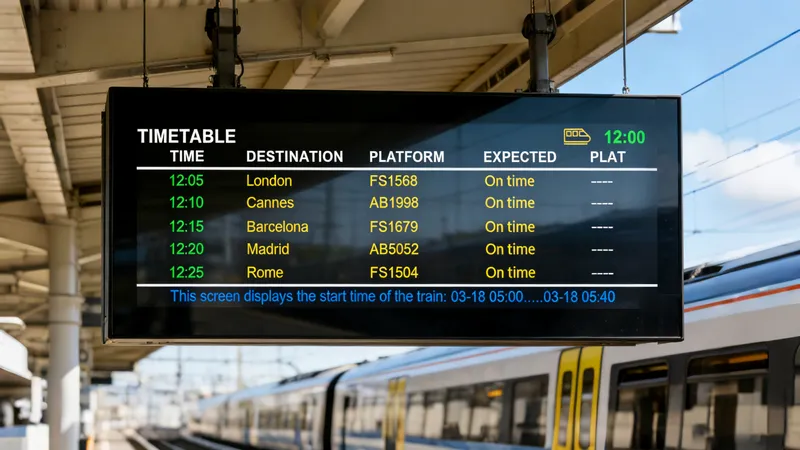 Platform Display 2 Solutions for Rail and Metro Networks