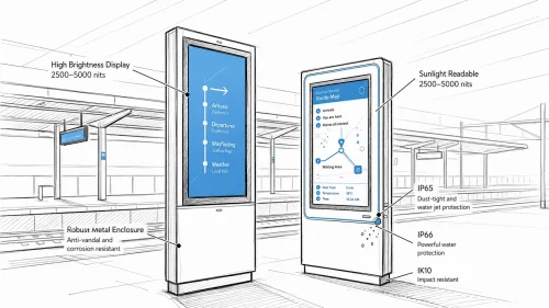 Outdoor totem — Mainline station forecourt information